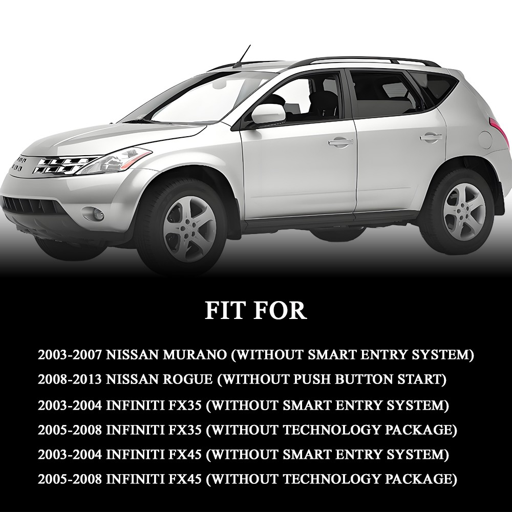 Front Rear Left/Right Side Outside Exterior Chrome Door Handle For Nissan Rogue