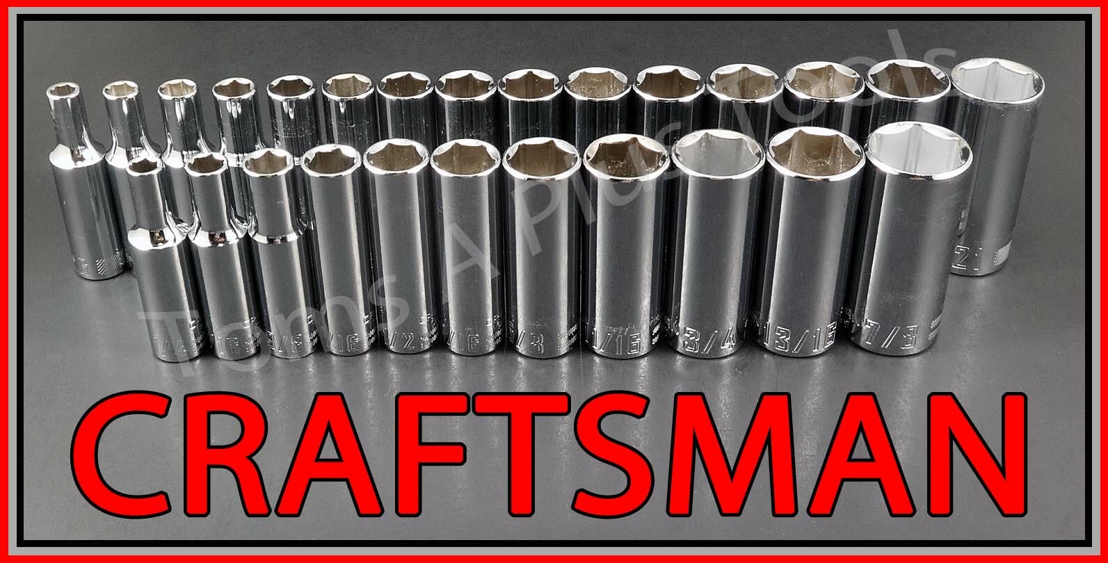 CRAFTSMAN HAND TOOLS 26pc Deep 3/8 SAE METRIC MM 6pt ratchet wrench socket set