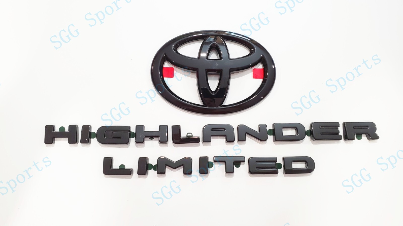 3pcs Gloss Black HIGHLANDER Limited Logo OVERLAY Emblem 2020+Toyota Highlander