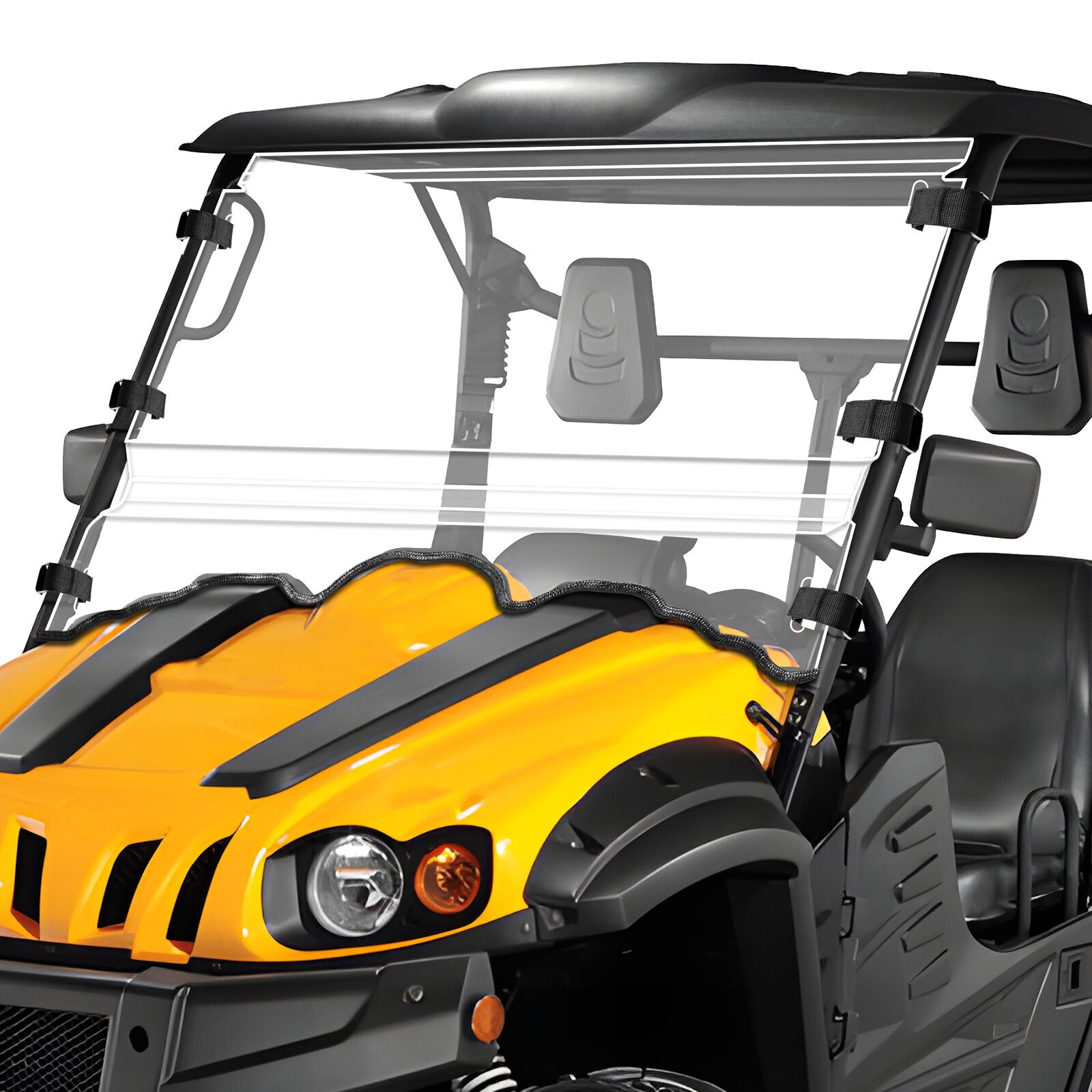 2-In-1 Flip Up Windshield Full Window for Cub Cadet Challenger 500/700 2015-2019