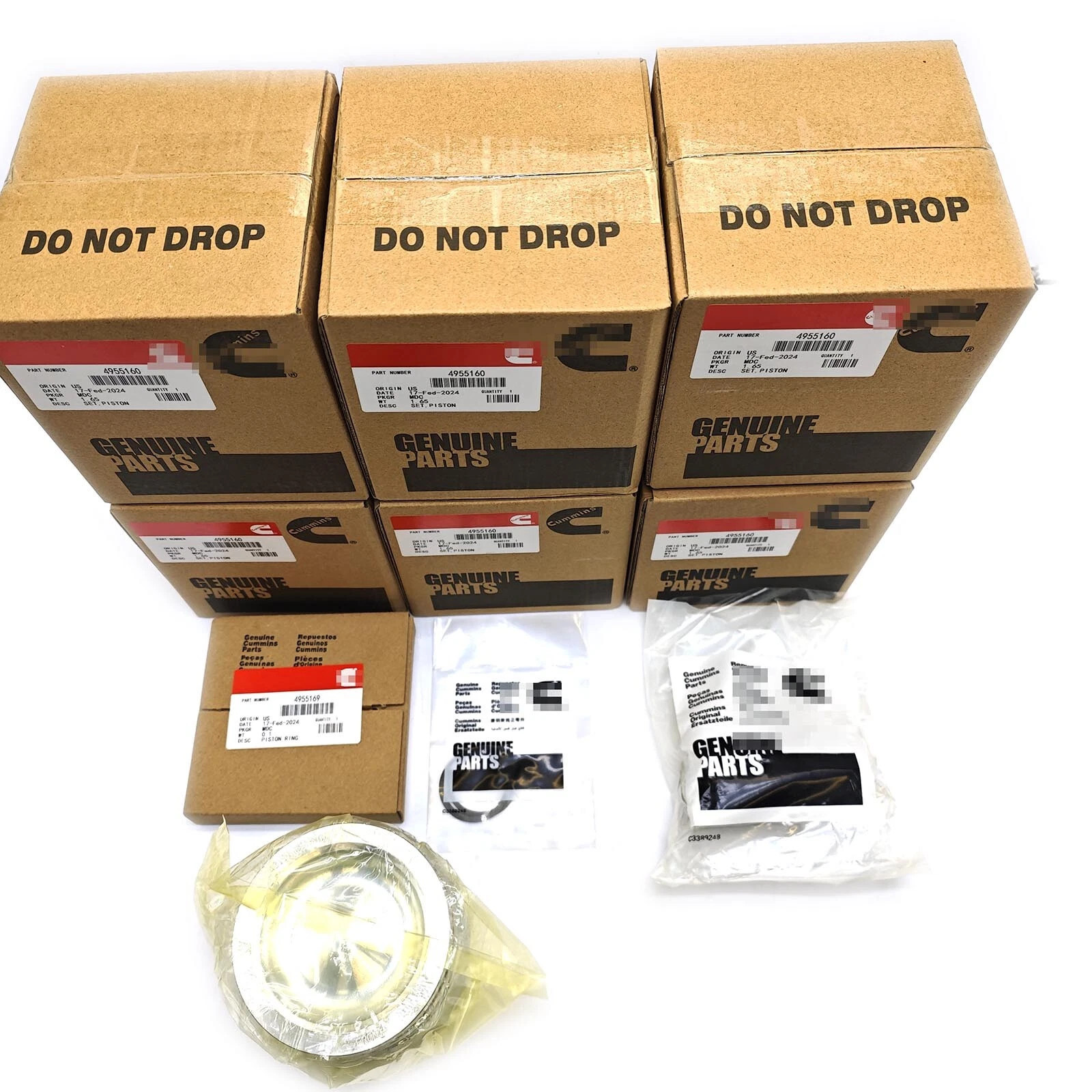 Piston Set w/ Pins&Rings fits Cummins 6.7 QSB Industrial Performance STD Size 6