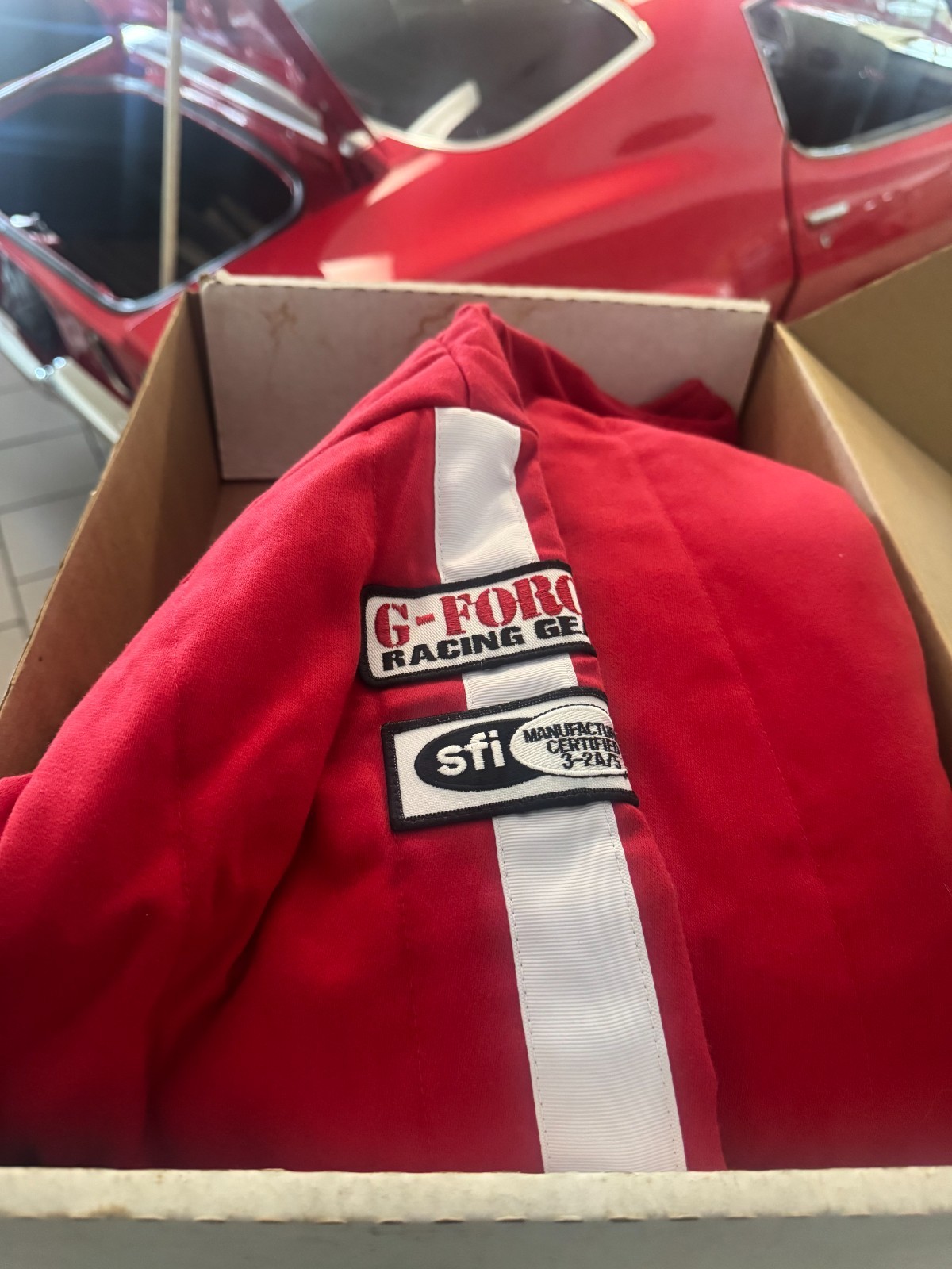 G-Force Racing Gear Jacket & Pants (Red + White) – Large Racing Suit