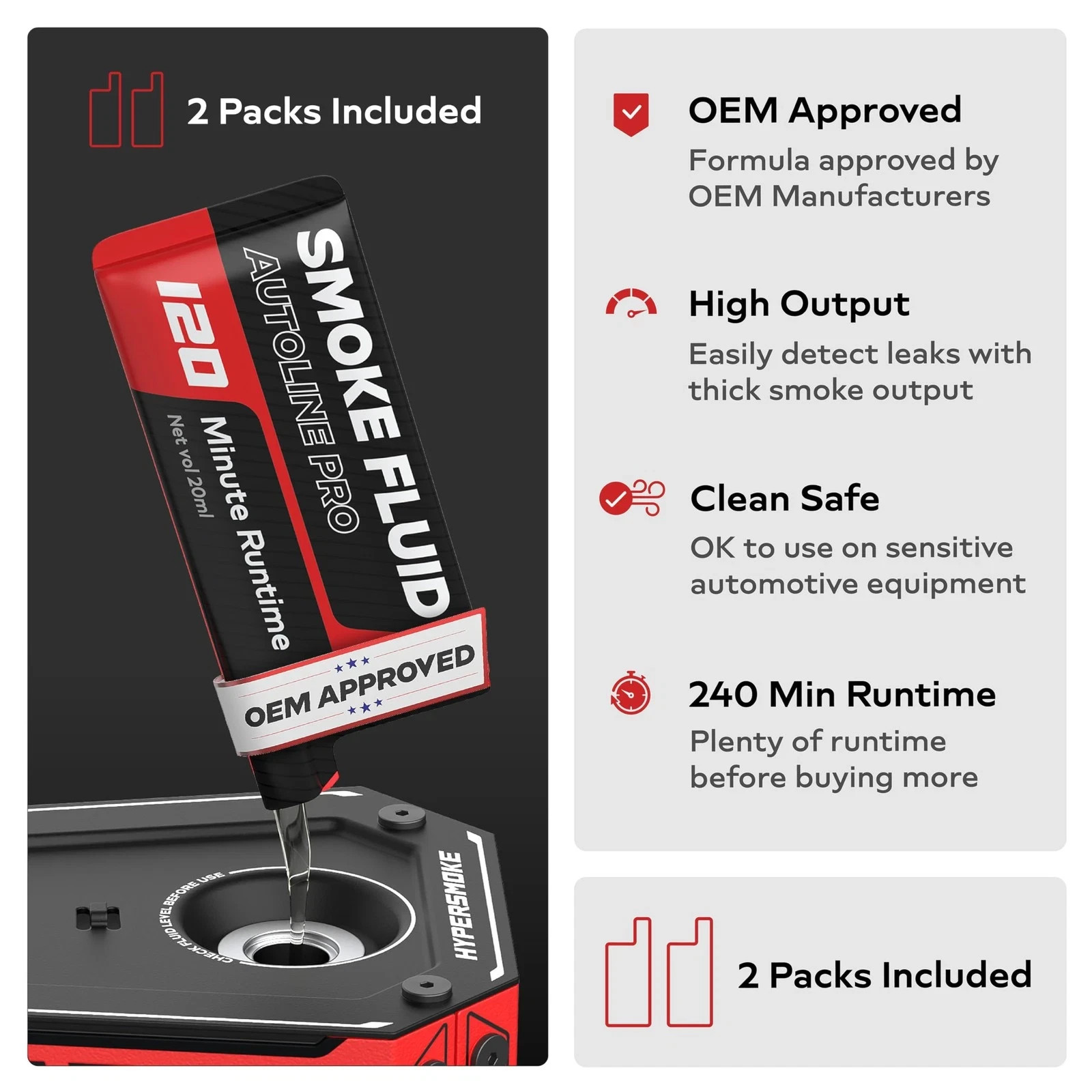 Automotive Smoke Machine EVAP Vacuum Leak Detector Tester Car Auto ., Hypersmoke