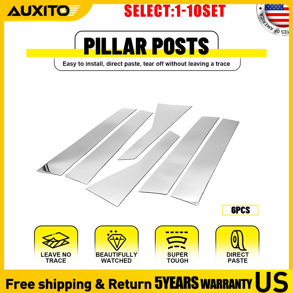 Chrome Plated Pillar Post Trims For Honda Accord 2018 2019 2020 2021 2022 6-60X