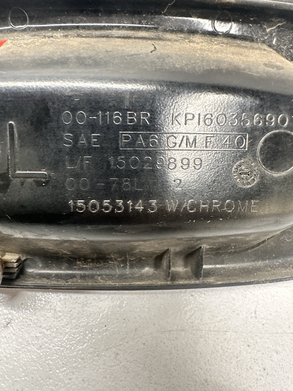 2000-2006 Outer Door Handle Rear Left LH Black OEM Cadillac Chevrolet GMC T13