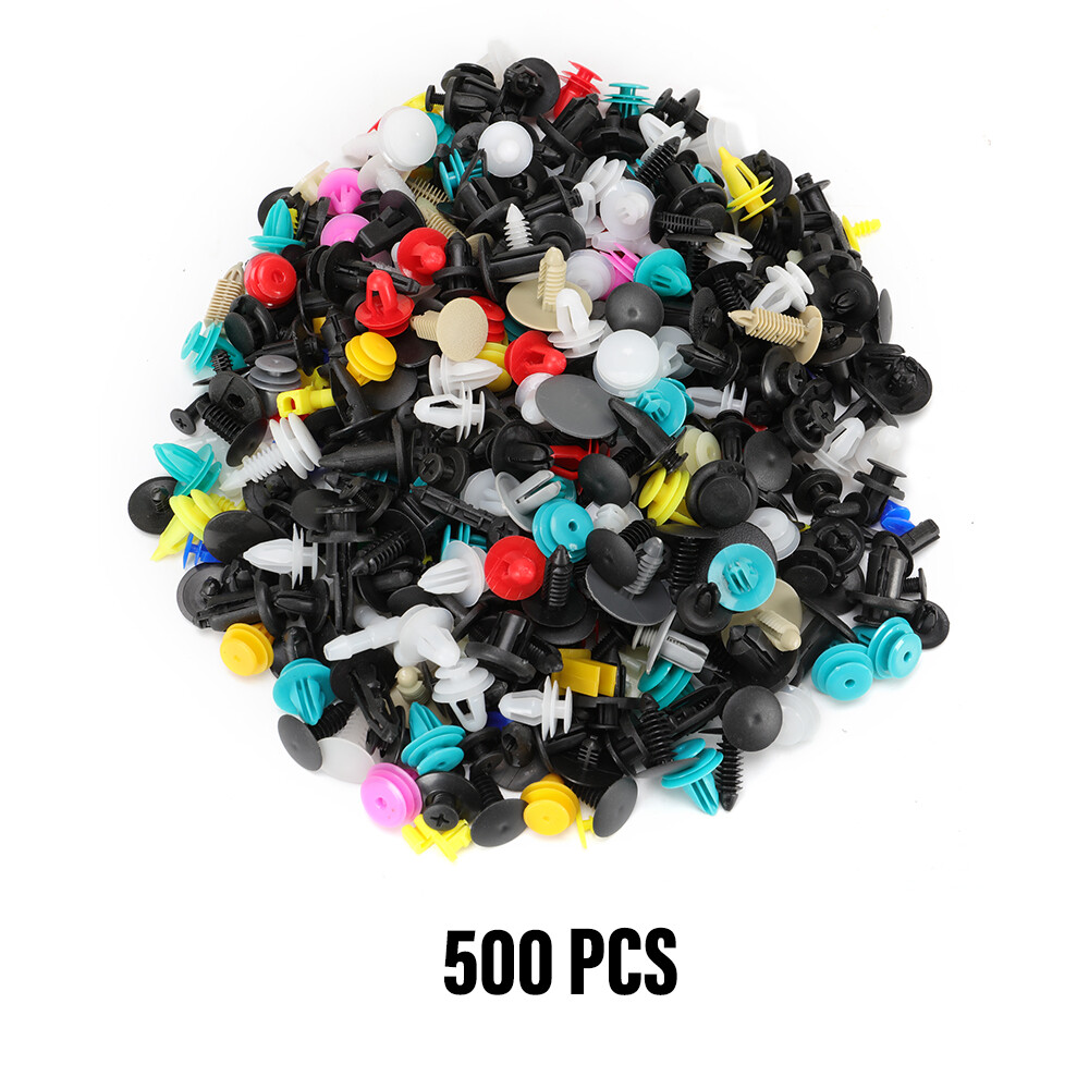 500X Plastic Car Body Trim Clips Universal Auto Rivet Fasteners Expansion Screws