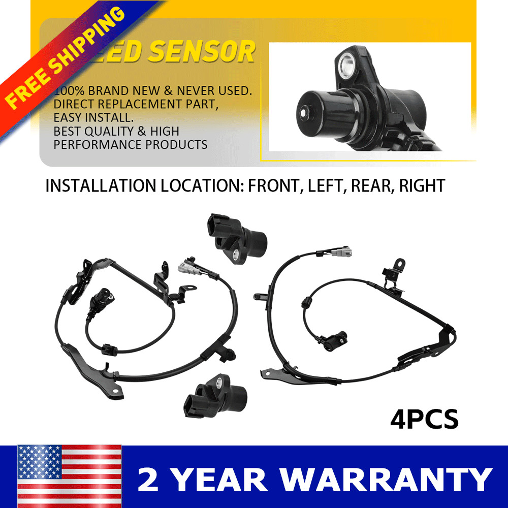 Set of 4 ABS Speed Sensors Front Rear For Toyota Tundra 2000 2001 2002 2003-2006