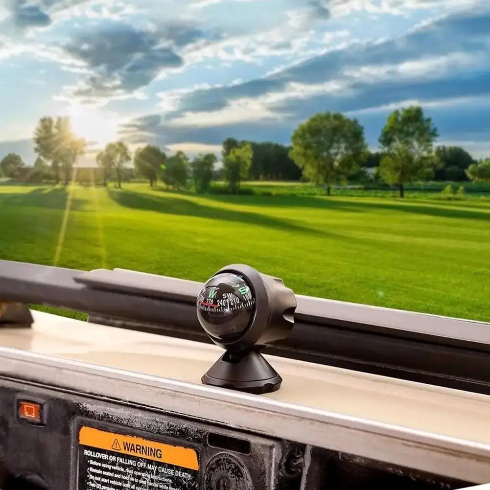 Share Compass for Car with Bottom Stick Car Compass Ball,Adjustible and Night Vi