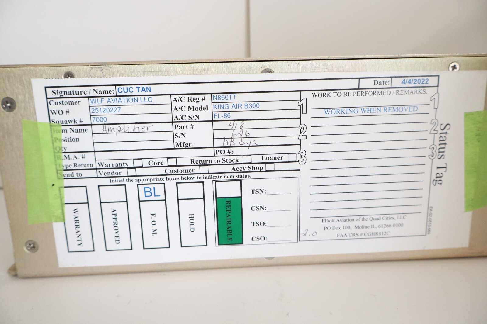 DB Systems 418 Audio Control Amplifier – Removed Working (3Available)