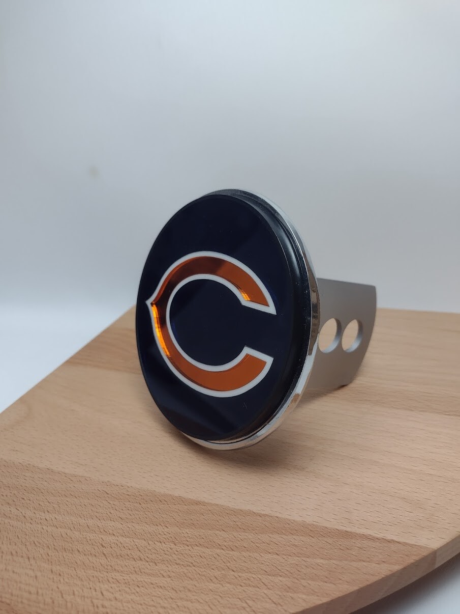Chicago Bears – Laser Cut Metal Trailer Hitch Cover – NFL – Truck Hitch Cover
