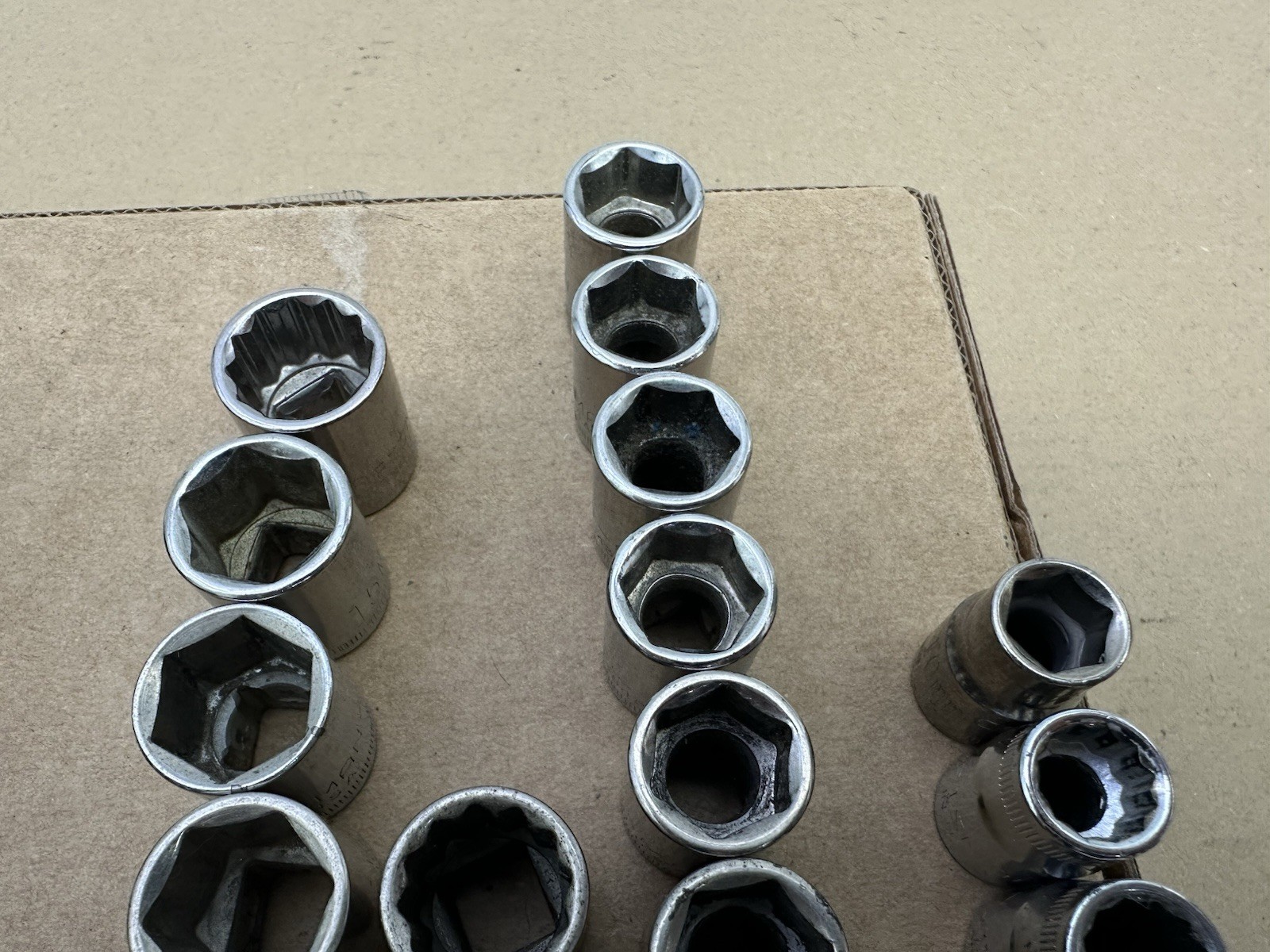 40pc LOT Craftsman G Inverted G2 Socket Set 12 Point 3/8″ Drive 10mm-19mm USA