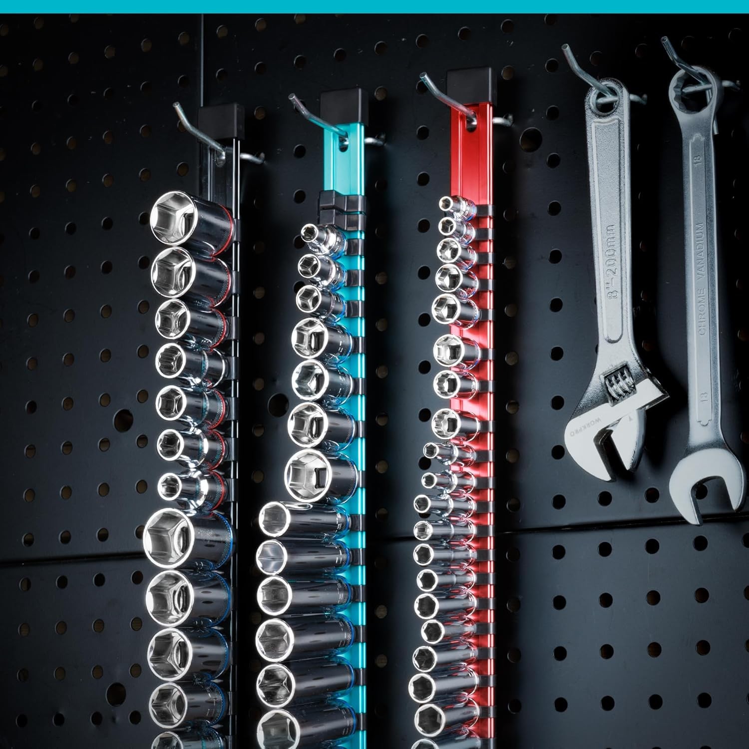 Socket Organizer, 1/2-Inch Aluminum Alloy Socket Holder
