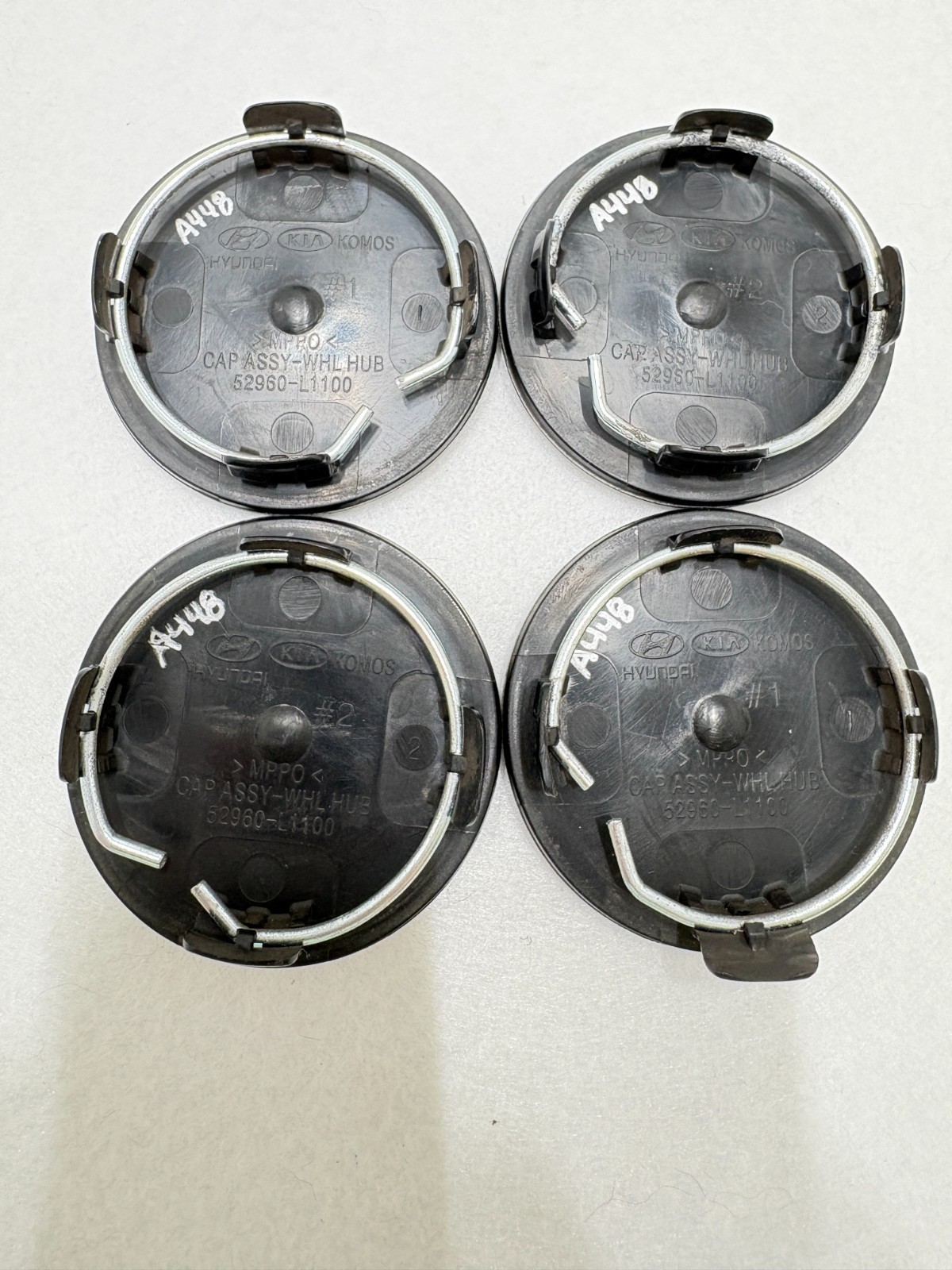 OEM Hyundai Sonata Tucson Wheel Center Caps Set of 4 Black 60mm 52960-L1100