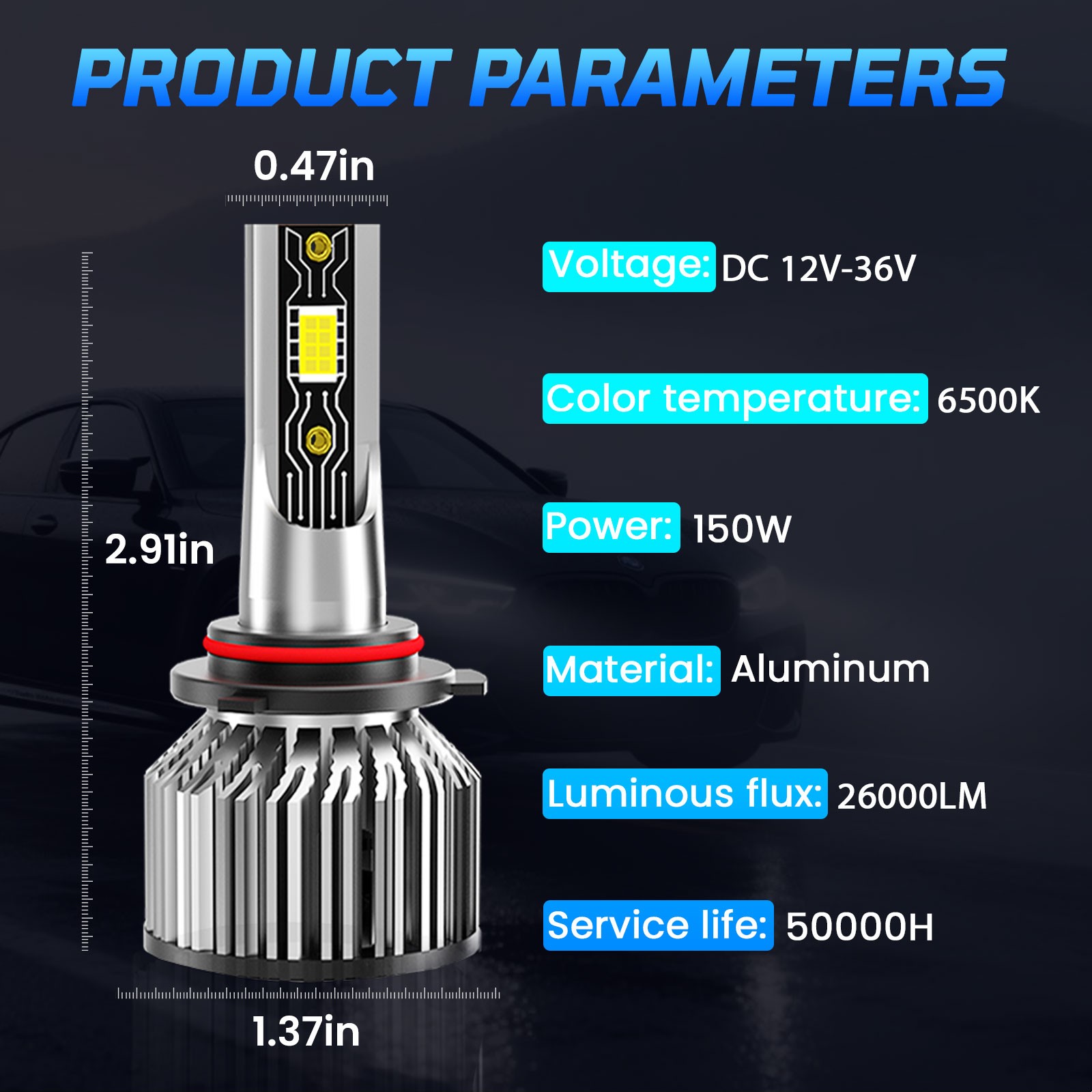 For Chevrolet Silverado 1500 2007-2015 LED Headlight Bulbs Super Bright 80000LM