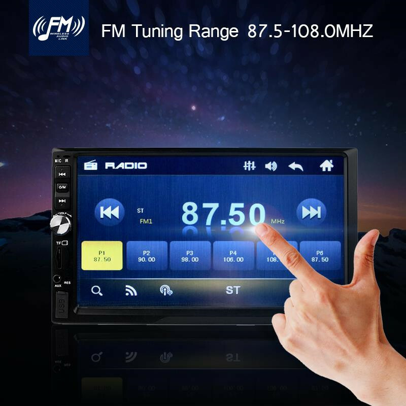 7” Touch Screen Double Bluetooth Car Stereo Radio MP5 Player Reversing Camera