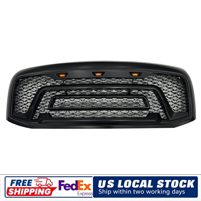 For 2006-2008 Dodge Ram 1500 Front Upper Grille Matte Black New US Stock