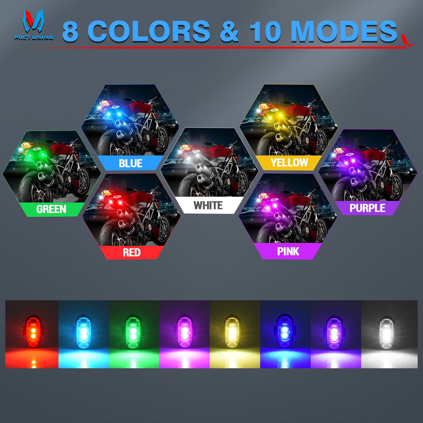 RGB Led Car Ambient Lights Rechargeable Wireless Car Light With Remote Control