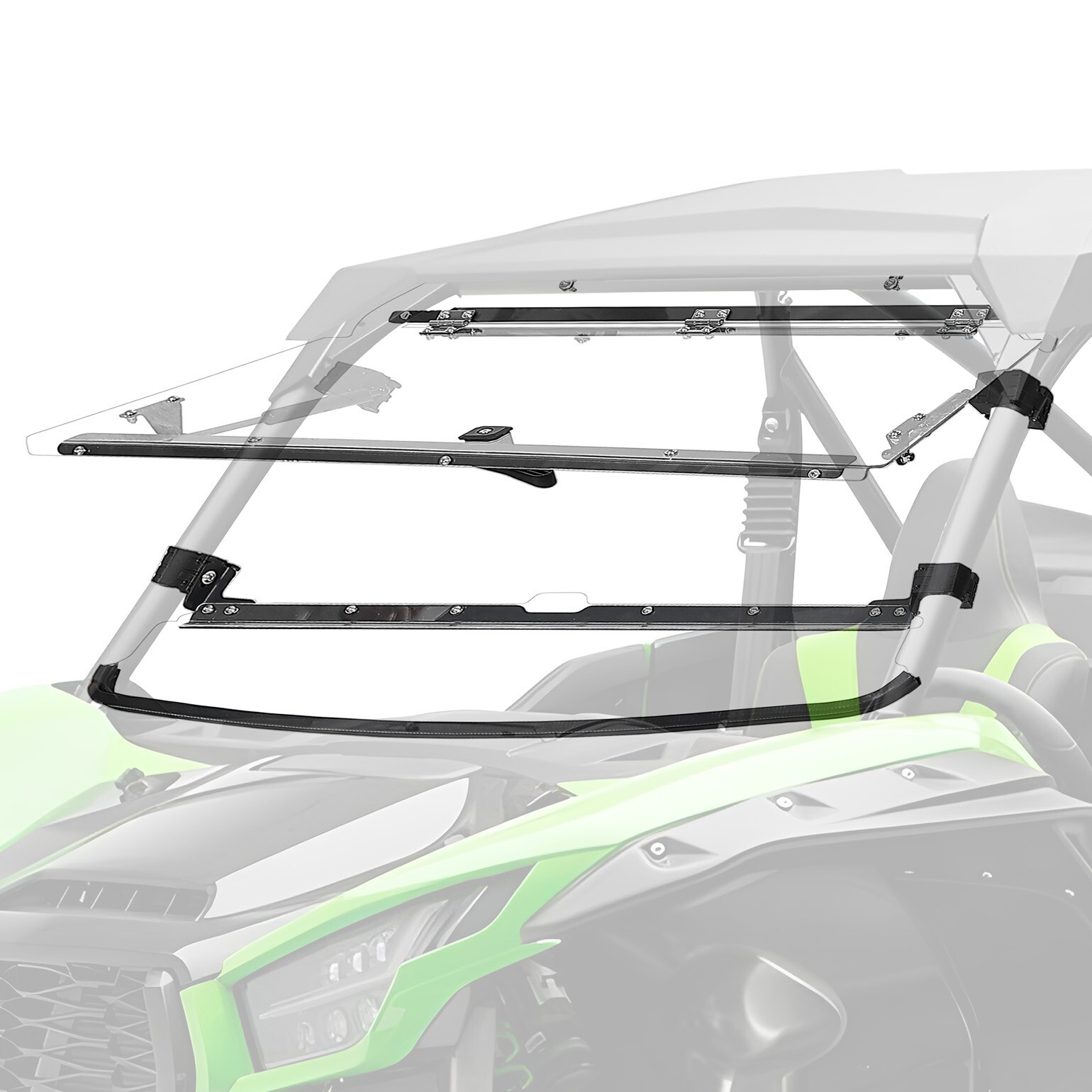 Front Flip Windshield Scratch Resistant For Kawasaki Teryx KRX 1000 2020-2026