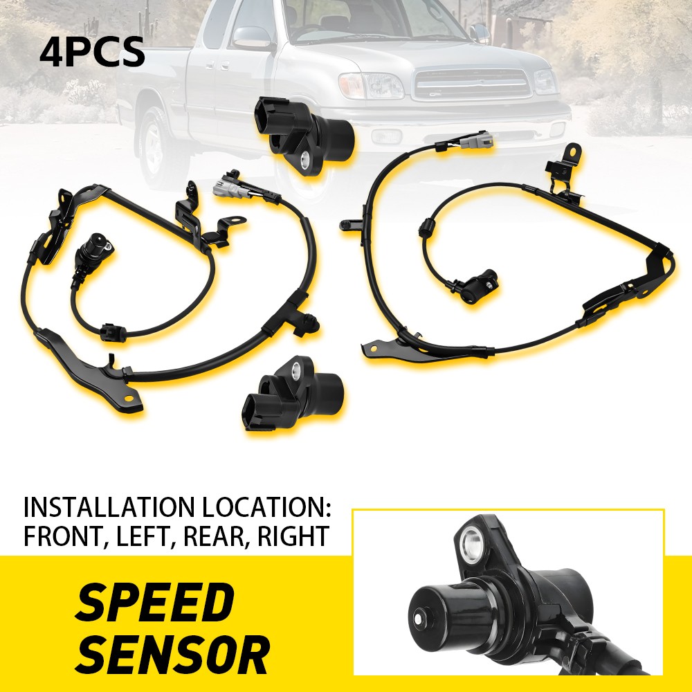 Set of 4 ABS Speed Sensors Front Rear For Toyota Tundra 2000 2001 2002 2003-2006