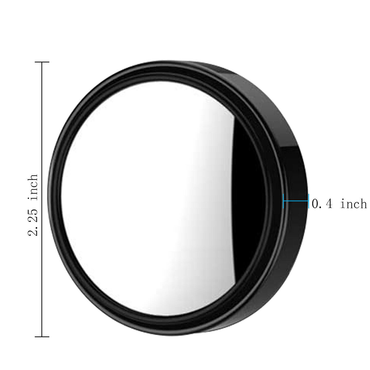 2PCS 360° Side Blind Spot Mirrors Round HD Glass Convex Rear View Mirror for Car