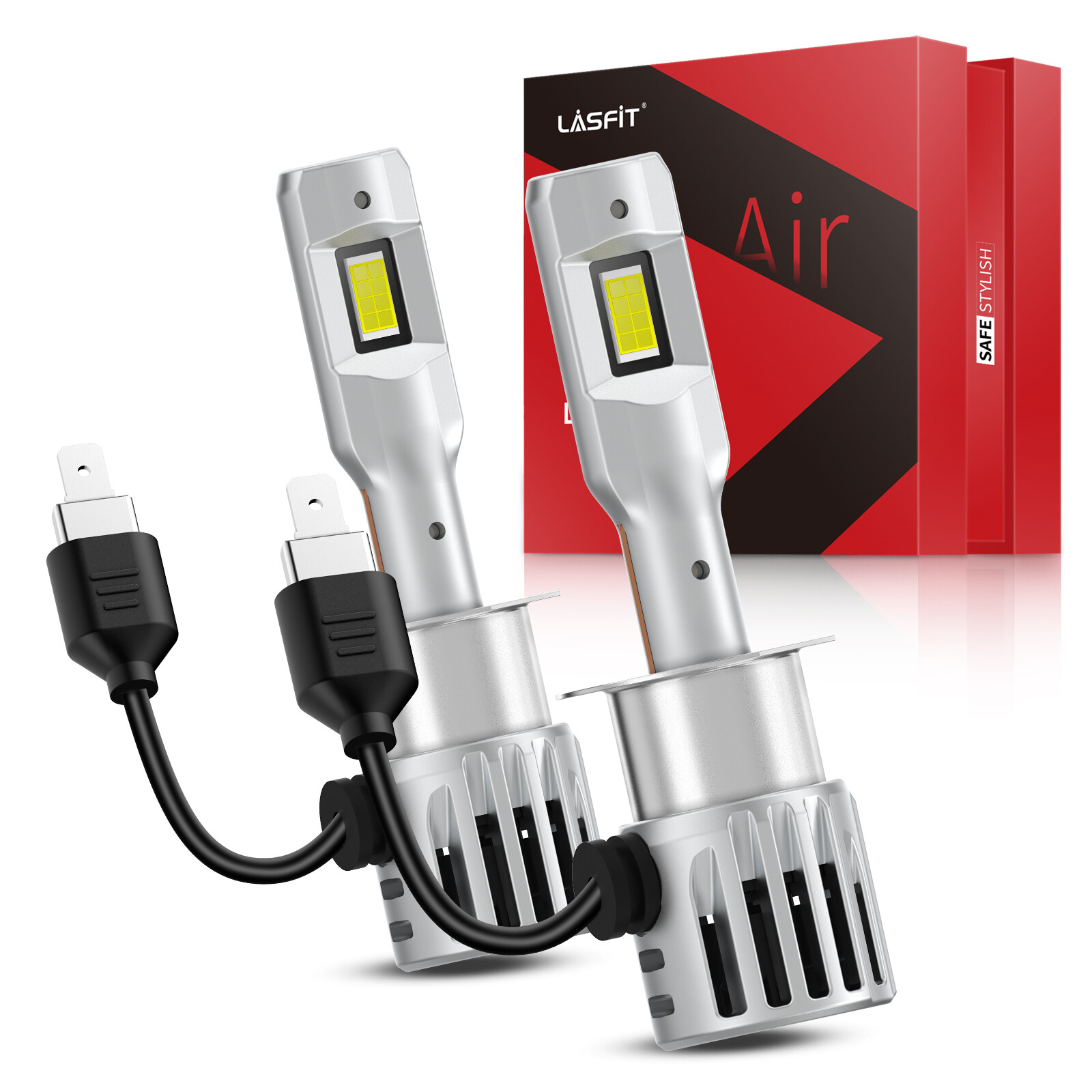 LASFIT 2x H1 LED Headlight Bulb Kit High or Low Beam or Fog Light Lamp 6000K 60W
