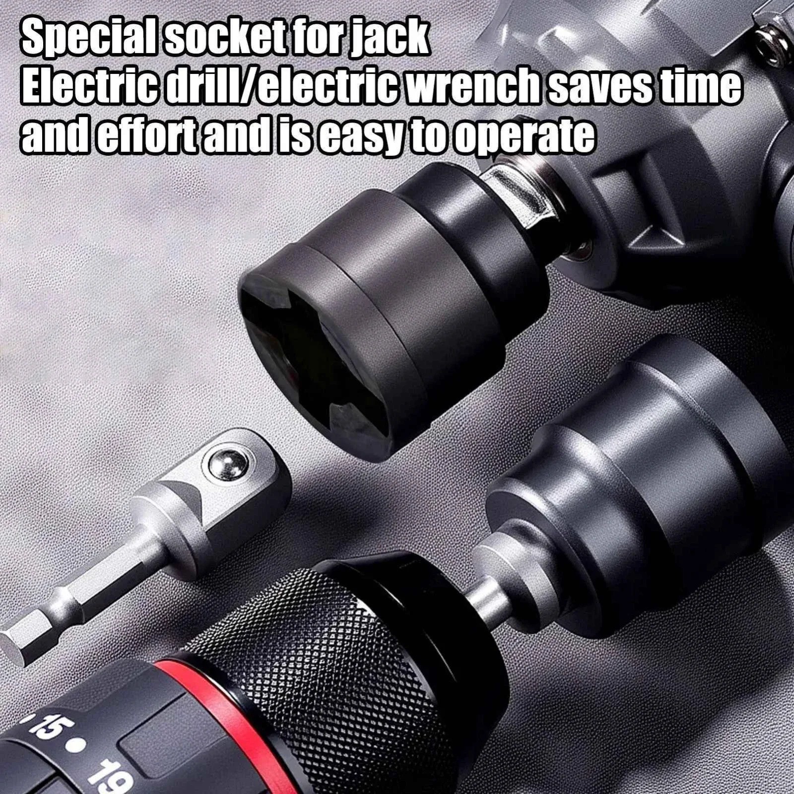 Car Jack Adapter Socket Converter for Scissor Jack Heavy Duty Tool
