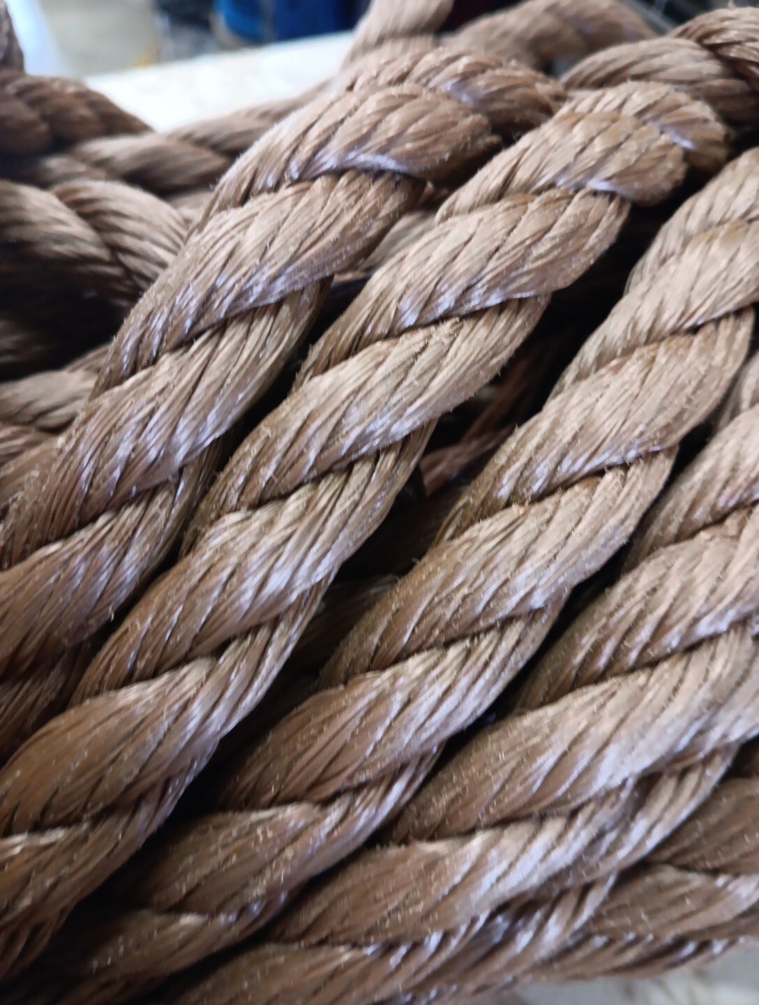 5/8″ x 200 ft. Twisted Polypropylene rope. High Quality. Light Brown . US Made