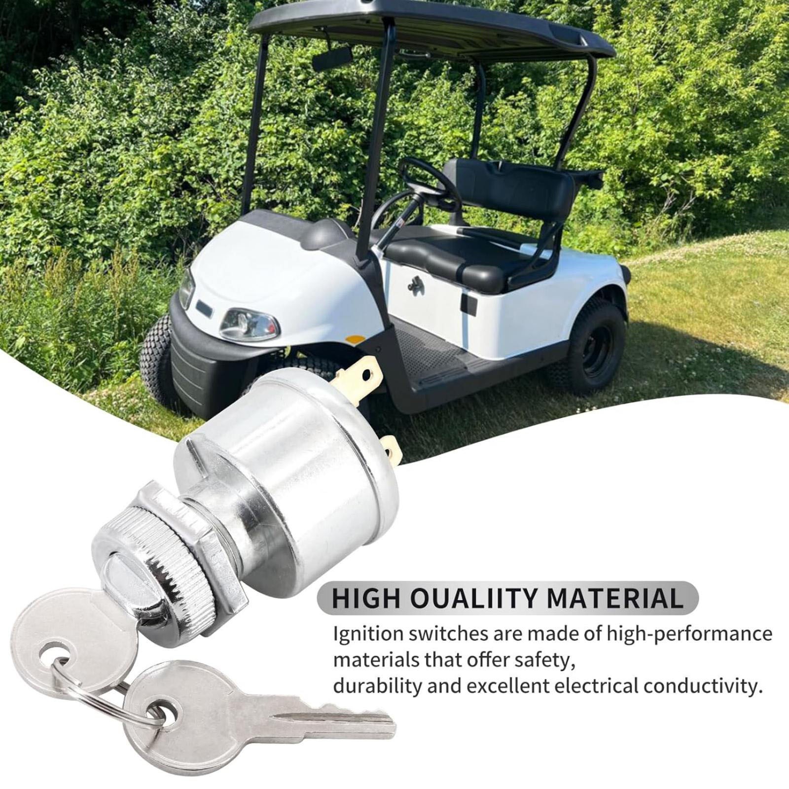Metal+Plastic Ignition Switch 2-Terminal – Replacement for EZGO 1981+ Models