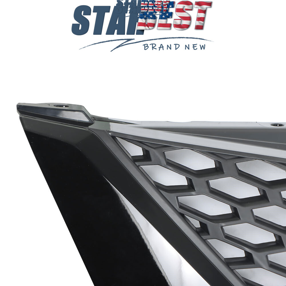 Gloss Black Front Upper Grille Grill Honeycomb Fit For 2011-2017 Toyota Sienna