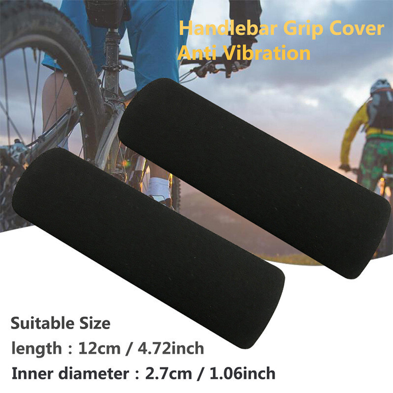1 Pair Motorcycle Wrap Around Hand Grip Covers Anti Vibration Comfort Soft Touch