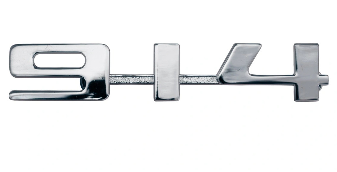Porsche 914 Silver Metal Emblem