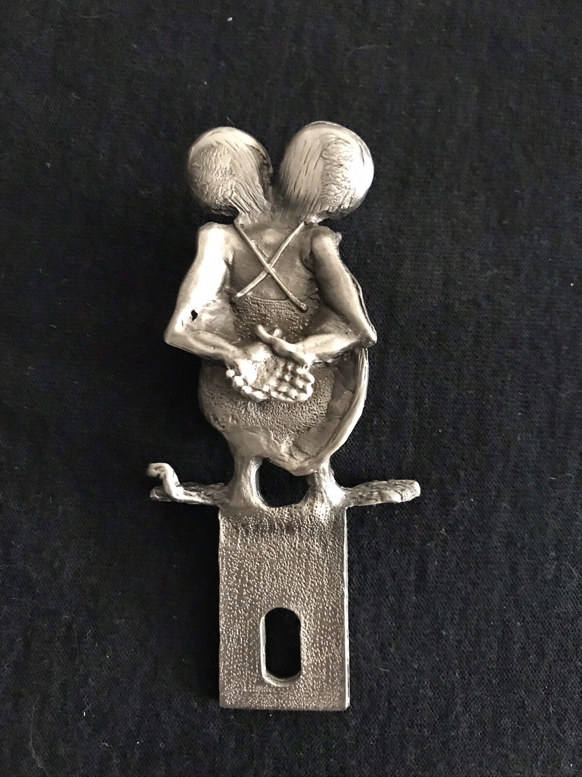 BIG DADDY ROTH RAT FINK HOT ROD SOLID METAL FIGURINE LICENSE PLATE TOPPER