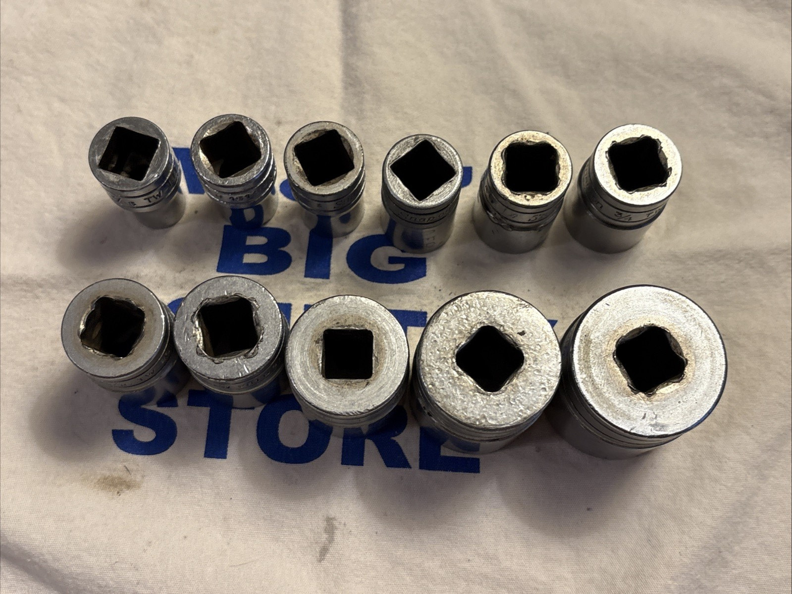 Snap-on USA 1/2″ Drive SAE 6pt 11pc Shallow Chrome Socket Set 7/16″ – 1-3/16″