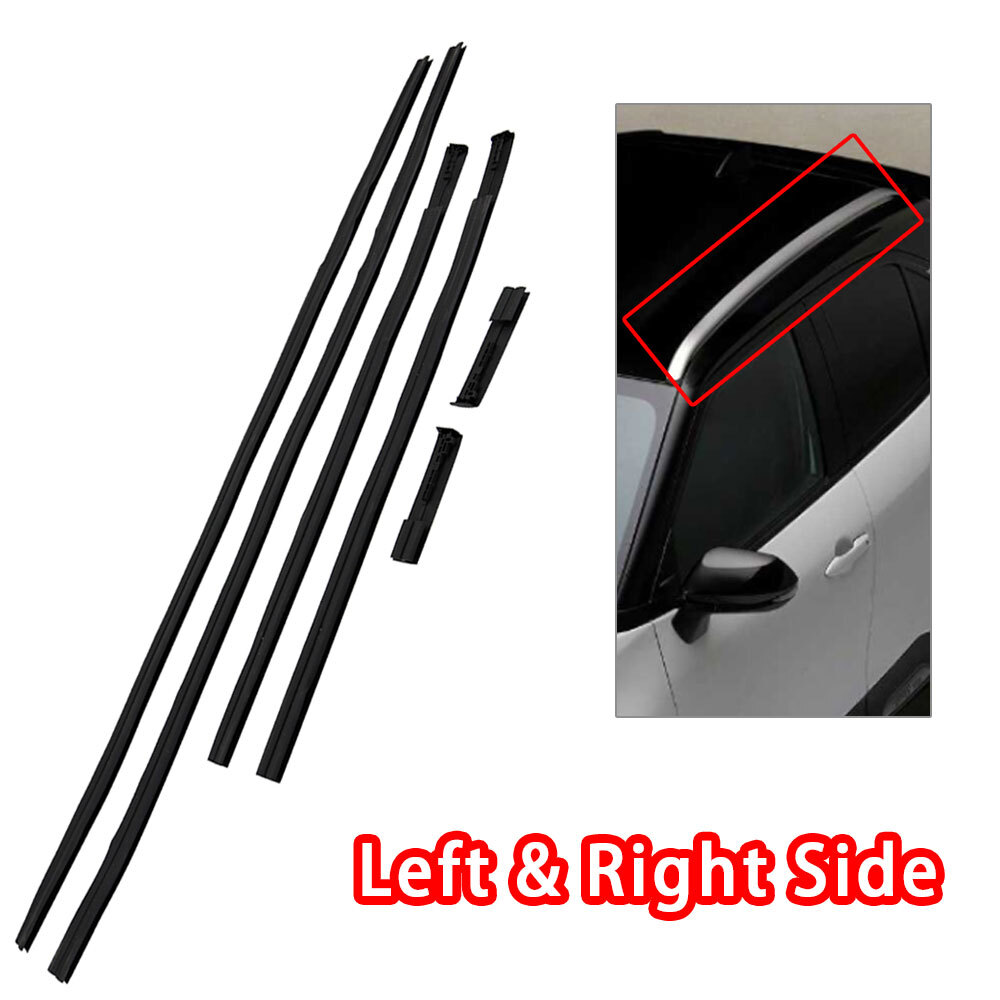 Center Roof Drip Side Finish Molding LH & RH Fit for 2008-2013 Toyota Highlander