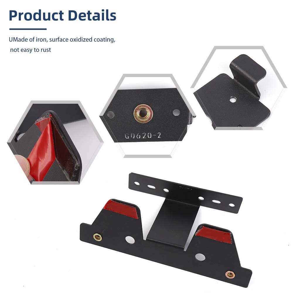 Black Front License Plate Bracket Holder Mount Stand for Dodge Challenger 09-14