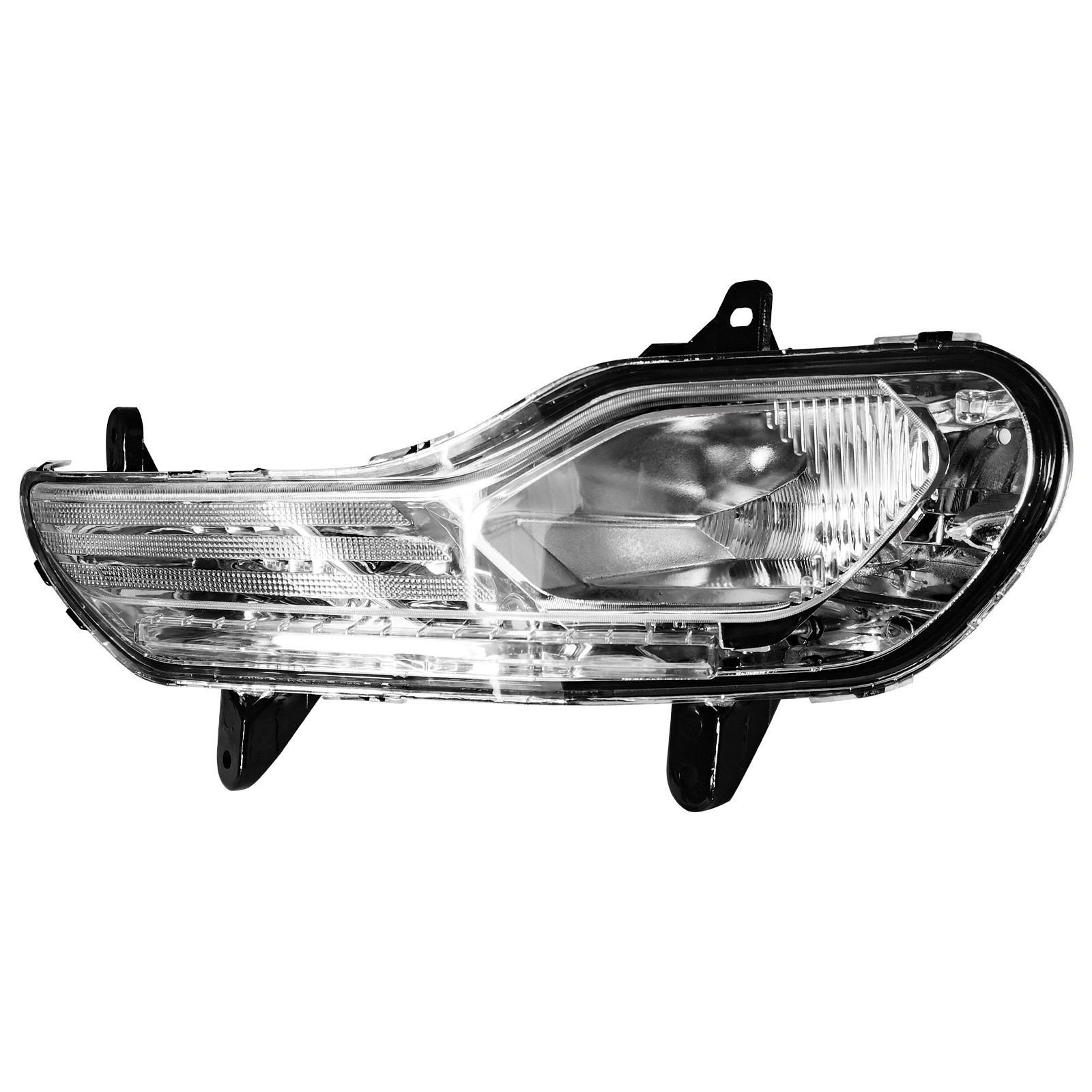 Left & Right Front Bumper Fog Lights Lamps w/Bulbs For 2013-2016 Ford Escape