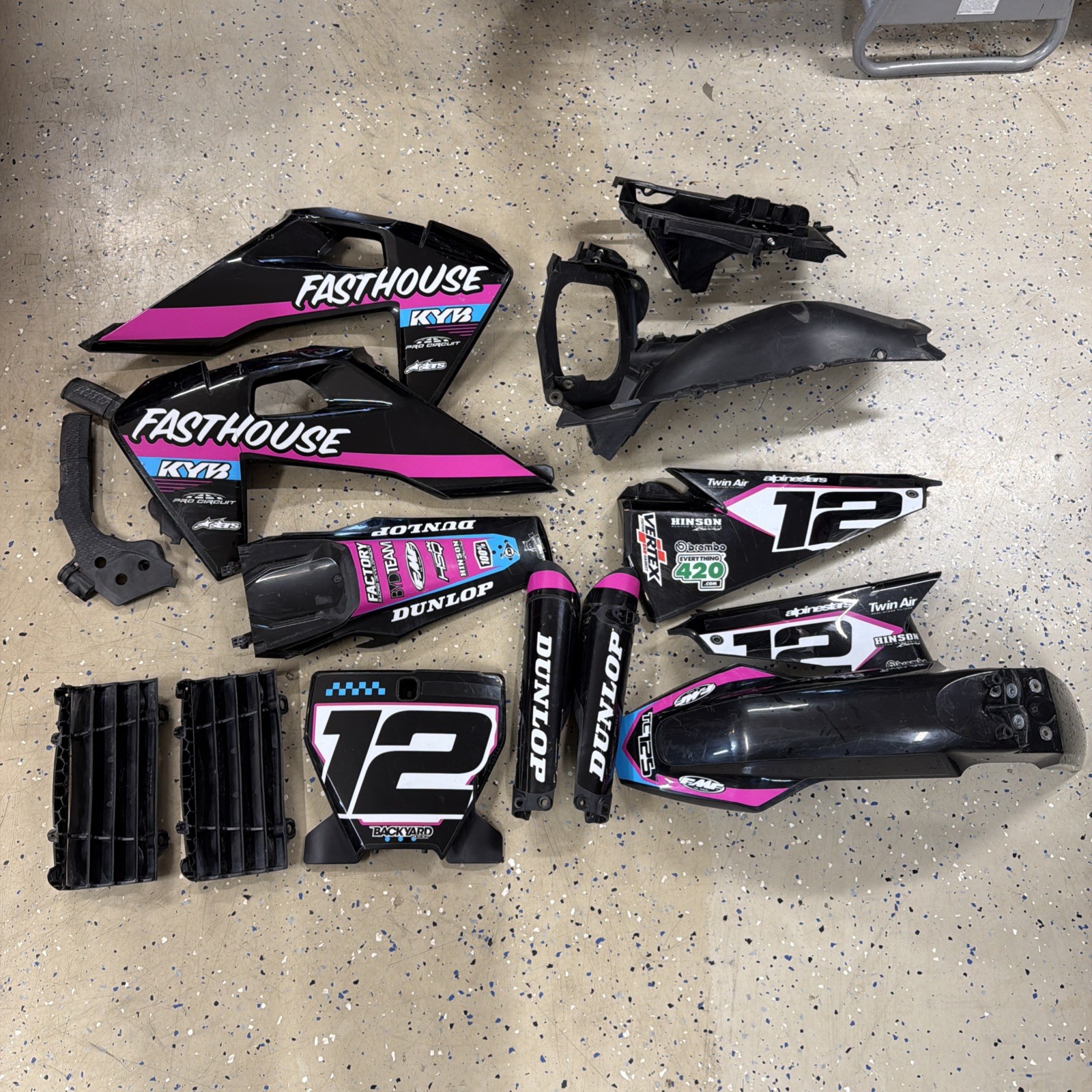 2022 Husqvarna TC125 TC 125 Plastic Plastics Kit Frame Guards Shrouds Fenders