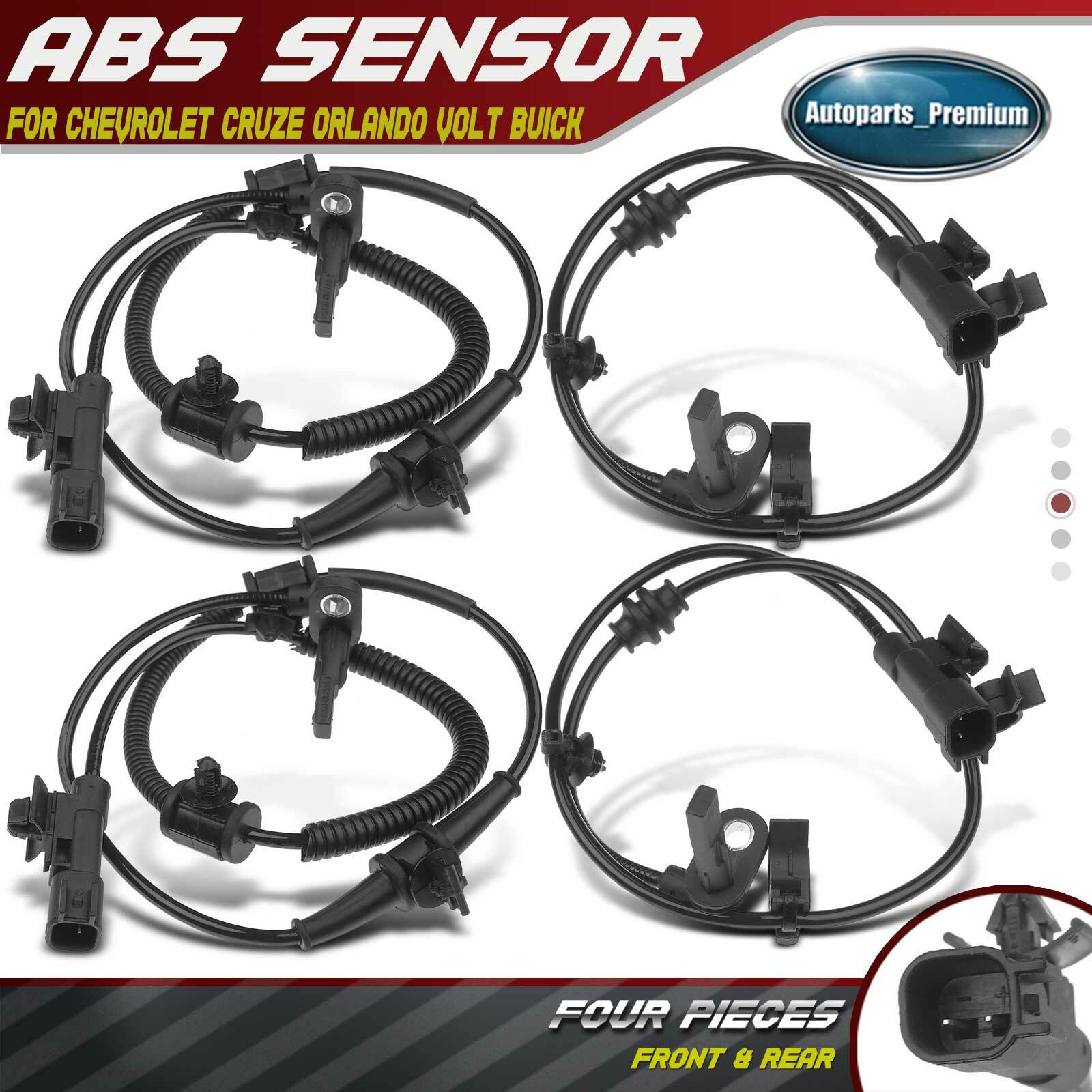 4x Front & Rear ABS Wheel Speed Sensors for Chevrolet Cruze Volt Buick Verano