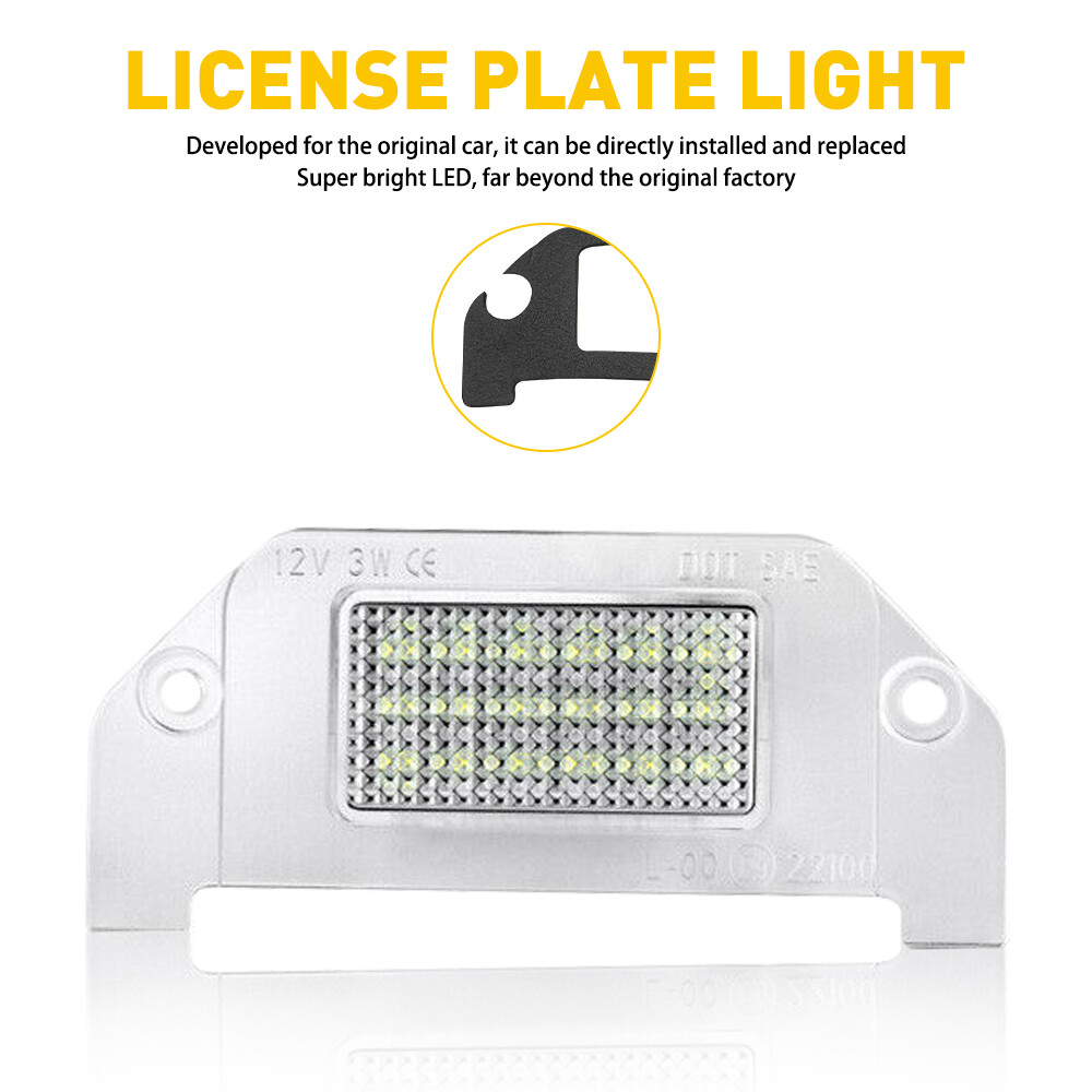 For 2013-2016 Dodge Dart LED License Plate Light Lamps White Super Bright OXILAM