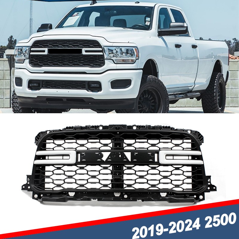 New Bright White Front Bumper Grille For 2019-2024 Ram 2500 3500 Tradesman US