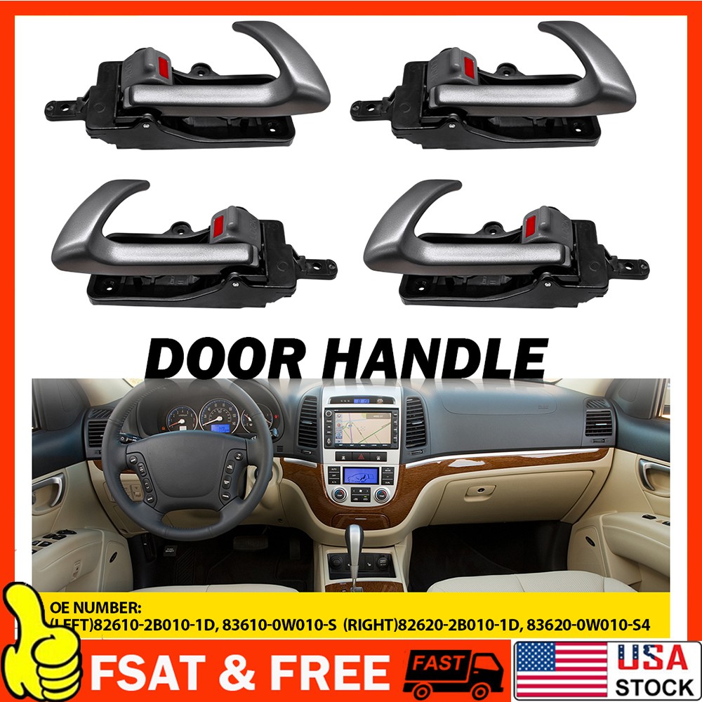 Front Rear Right Left Inside Interior Door Handle For 2007-2012 Hyundai Santa Fe