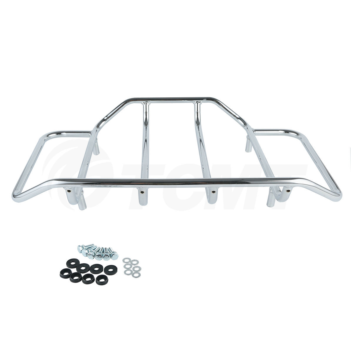 King Trunk Backrest 2 Up Mount Rack Fit For Harley Touring Road King Glide 14-26