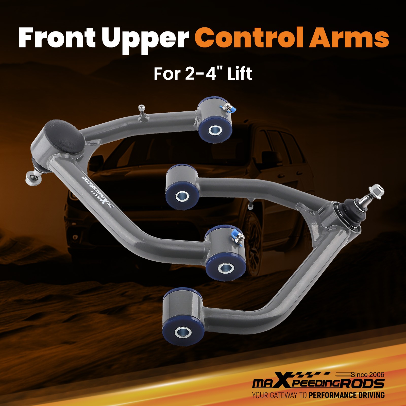 Front Upper Control Arms 2″-4″ Lift For 07-18 Chevy Silverado 1500 Sierra 1500