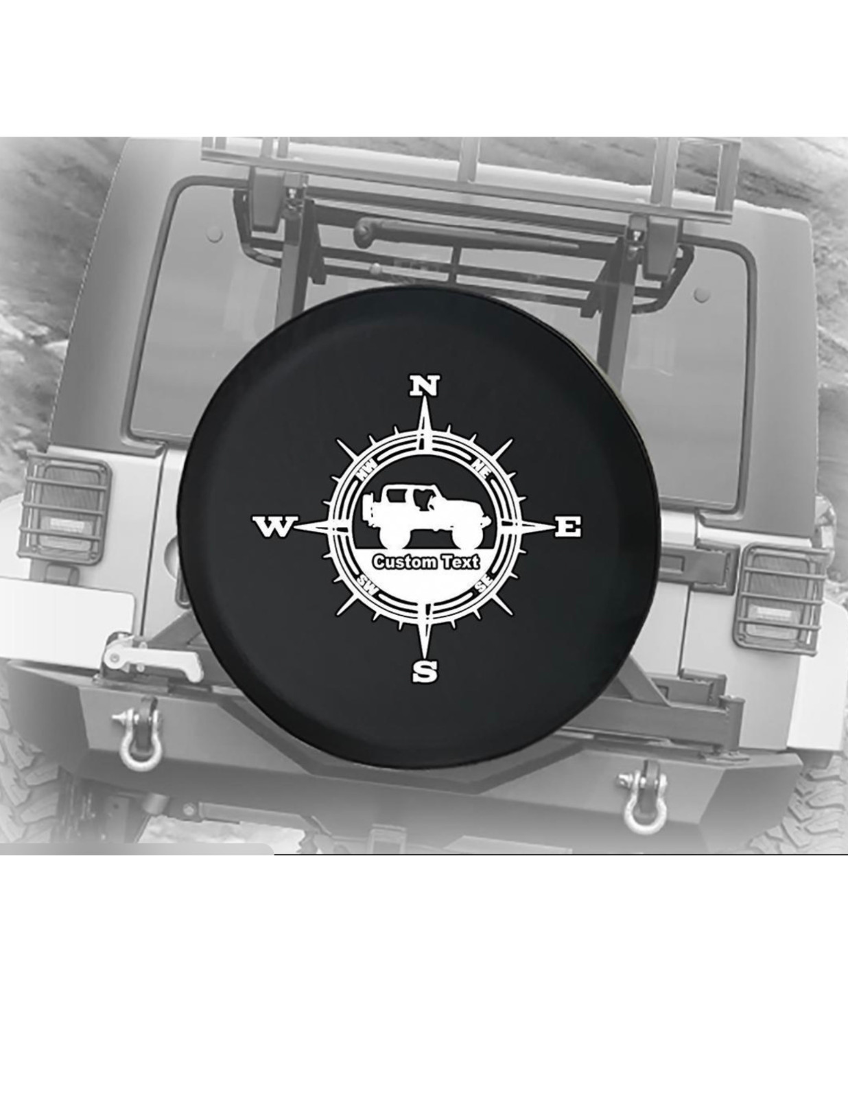 Custom Spare Tire Cover Oversized Up To 35 Inch Wheels With/Without Camera Hole