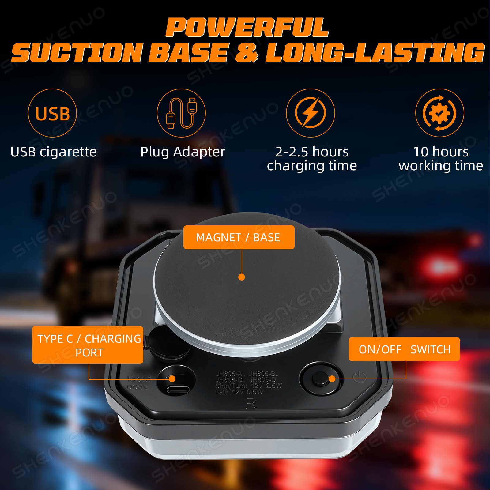 IP65 Wireless Magnetic Lights for Boat Trailer Camper Truck