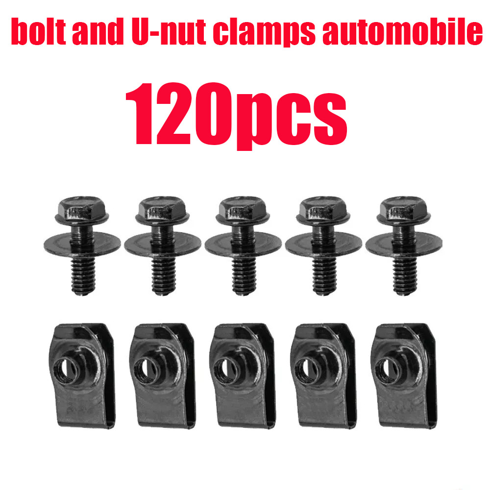 Car Body Bolts & U-nut Clips M6 Splash Shield Retainer Fastener Rivet Screws