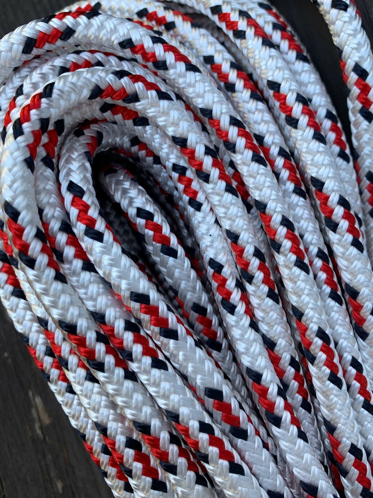 1/4 ” x 200 ft. Double Braid-Yacht Braid Polyester rope. Made in USA.