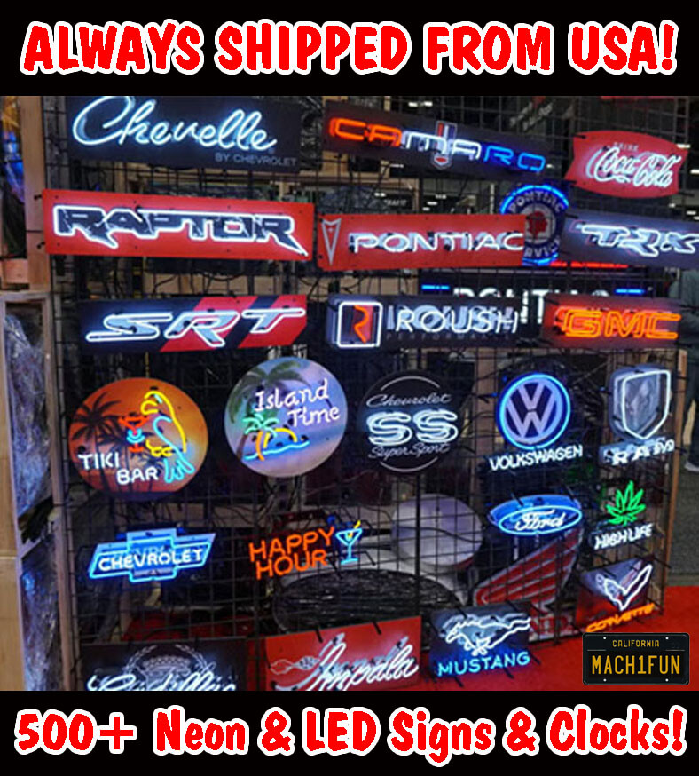 Neon Clock – Speedometer Style w/ Red Neon * High Quality * Free USA Shipping 😎