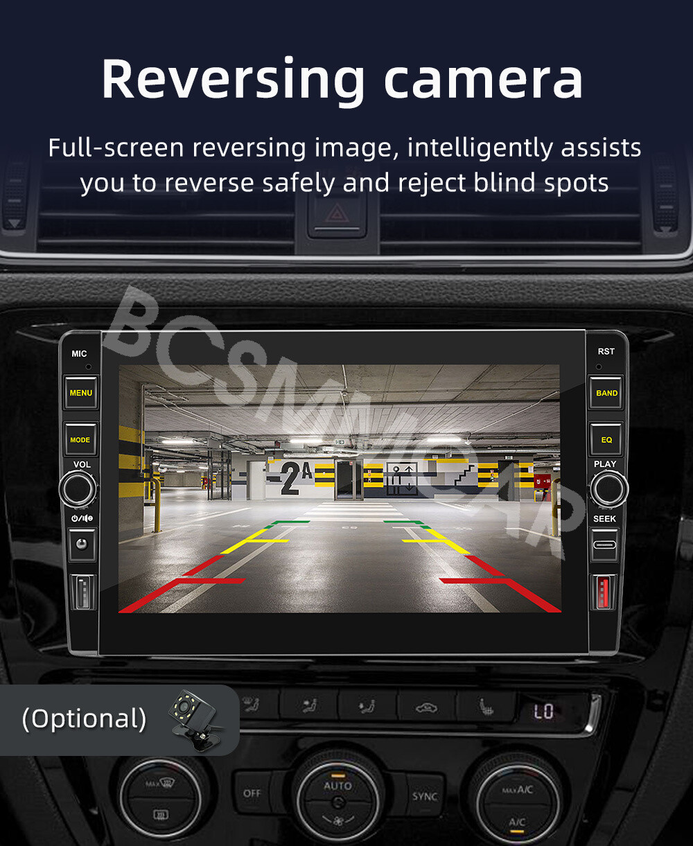 Stereo Radio 9in Car GPS Navigation Android 12 MP5 Player WIFI/FM/USB Head Unit