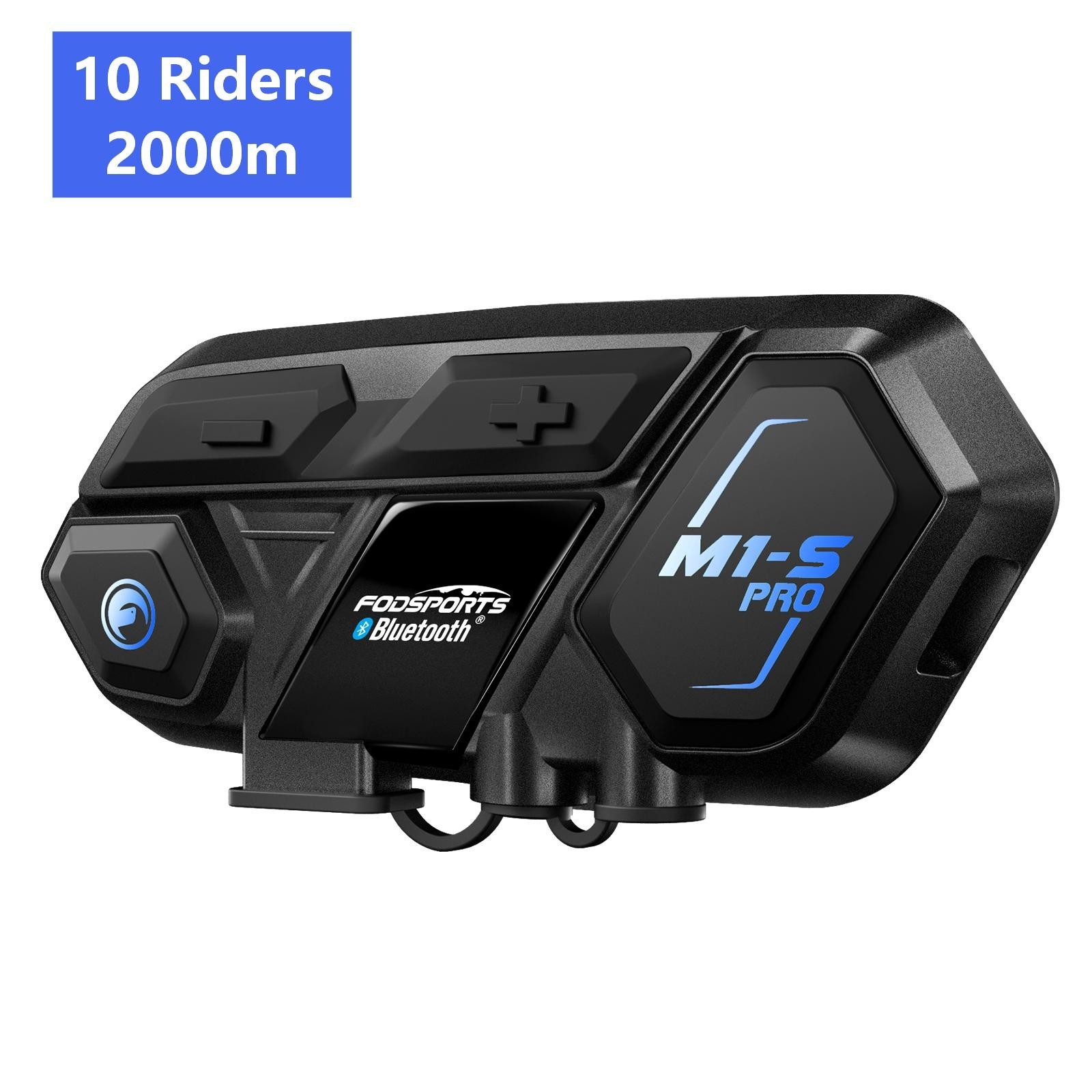 Fodsports M1-S Pro Motorcycle Bluetooth Headset 10 Riders Group Helmet Intercom
